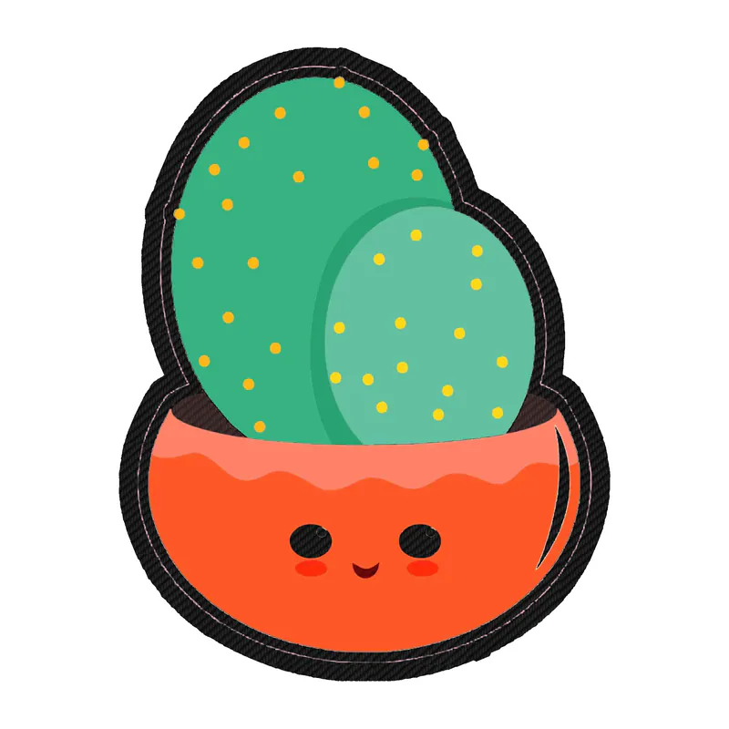 Cactus Carbon Fiber Vinyl Decal - Custom Size