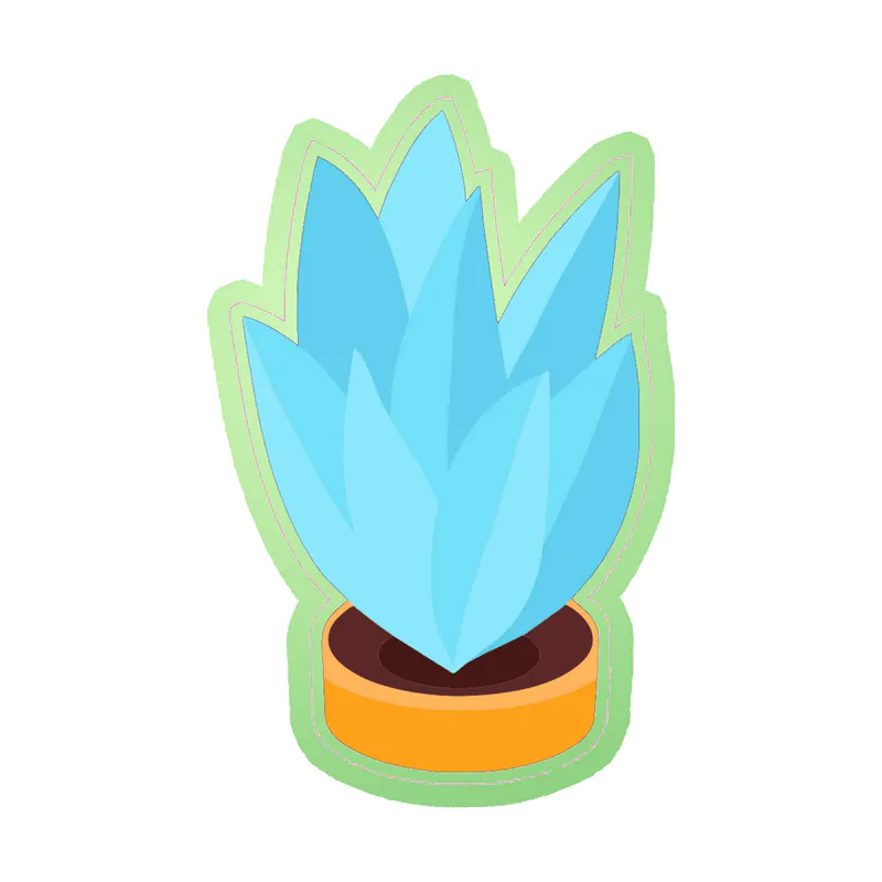 Cactus Glow in the Dark Vinyl Decal - Custom Size