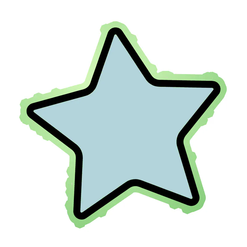 Star Glow in the Dark Vinyl Decal - Custom Size