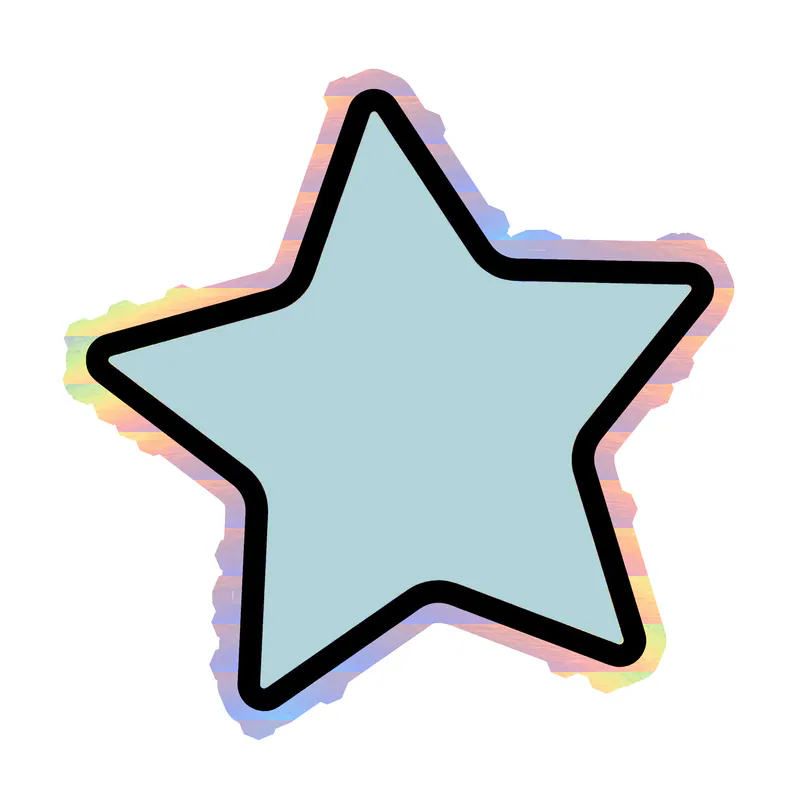 Star Holographic Vinyl Decal - Custom Size