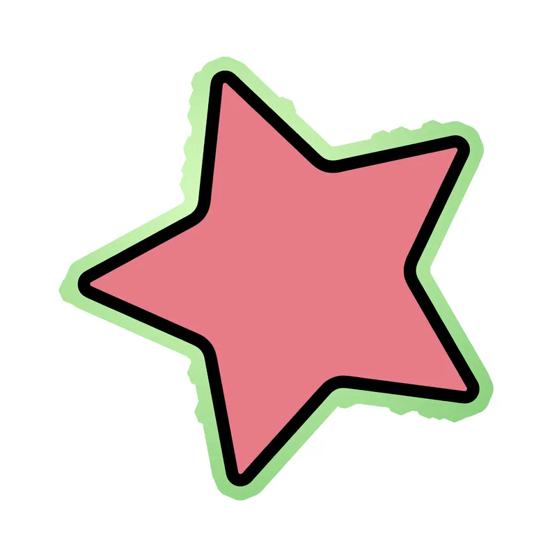 Star Glow in the Dark Vinyl Decal - Custom Size