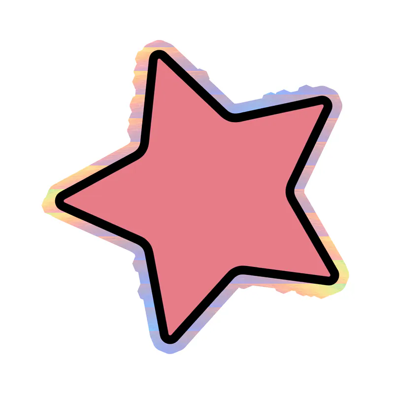 Star Holographic Vinyl Decal - Custom Size