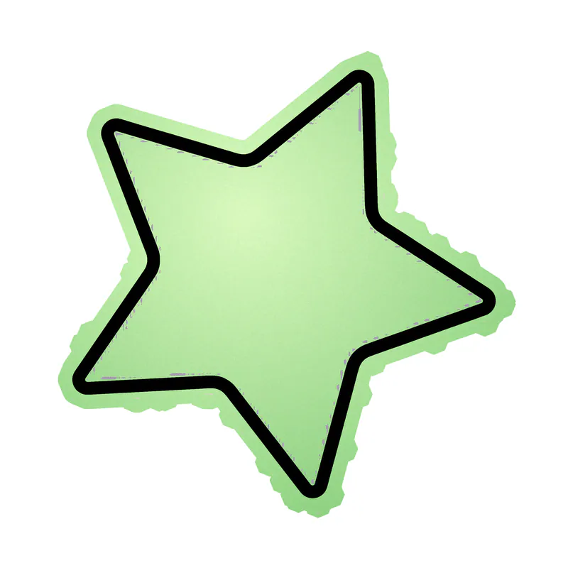 Star Glow in the Dark Vinyl Decal - Custom Size
