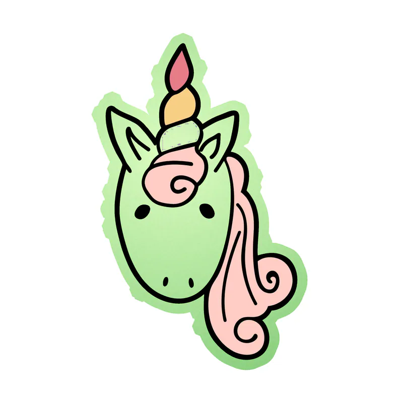 Unicorn Glow in the Dark Vinyl Decal - Custom Size