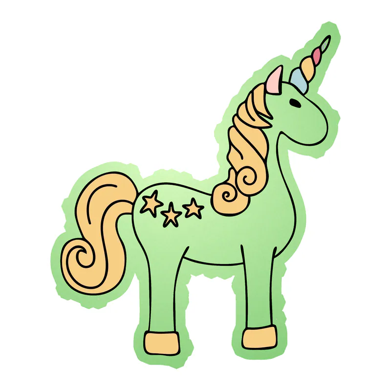 Unicorn Glow in the Dark Vinyl Decal - Custom Size