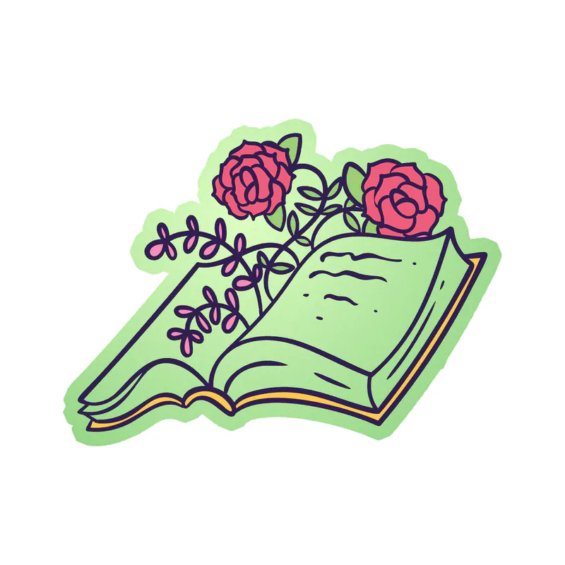 Book Glow in the Dark Vinyl Decal - Custom Size