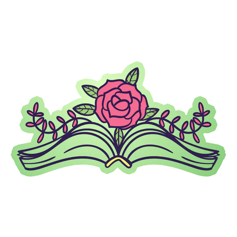 Book Glow in the Dark Vinyl Decal - Custom Size