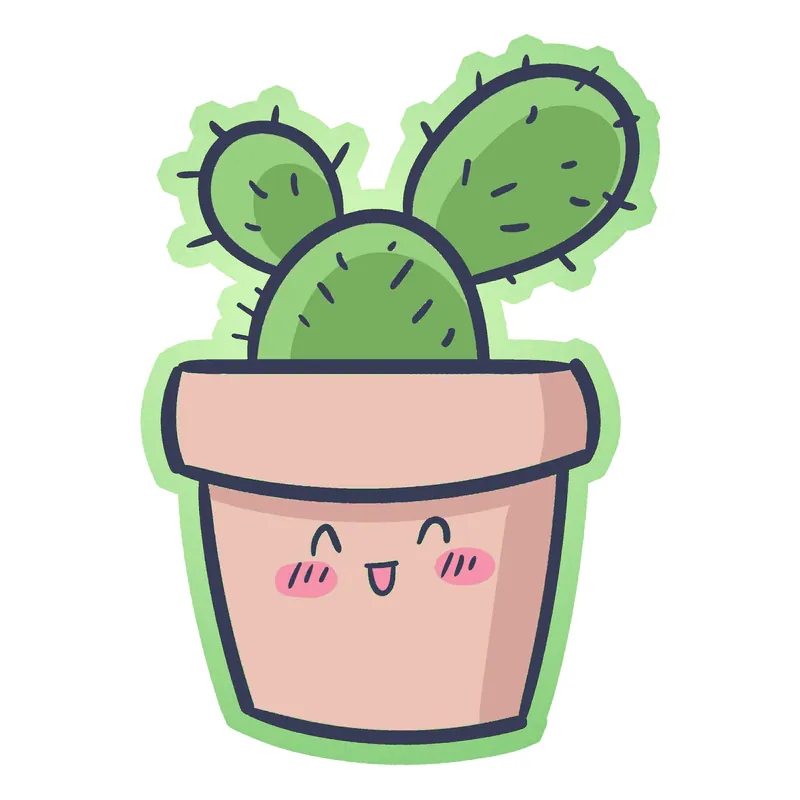 Cactus Glow in the Dark Vinyl Decal - Custom Size
