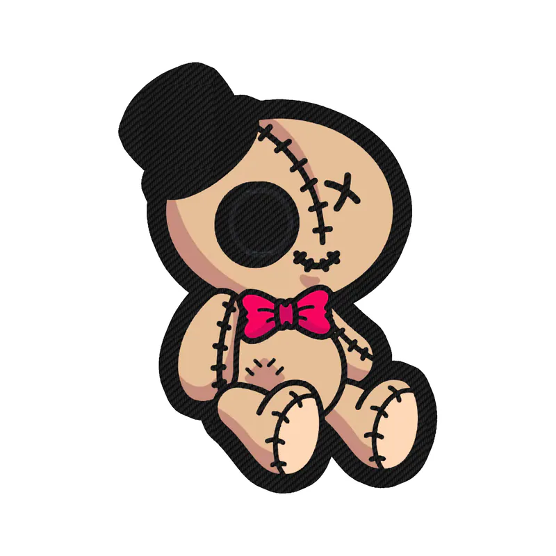 Voodoo Doll Carbon Fiber Vinyl Decal - Custom Size