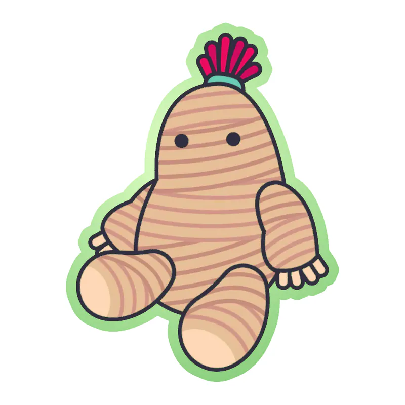 Voodoo Doll Glow in the Dark Vinyl Decal - Custom Size