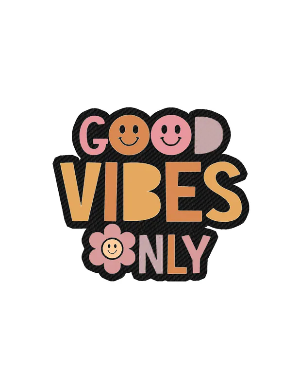 Good Vibes Only Carbon Fiber Vinyl Decal