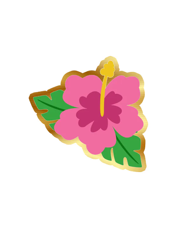 Flower Gold Chrome Vinyl Decal - Custom Size