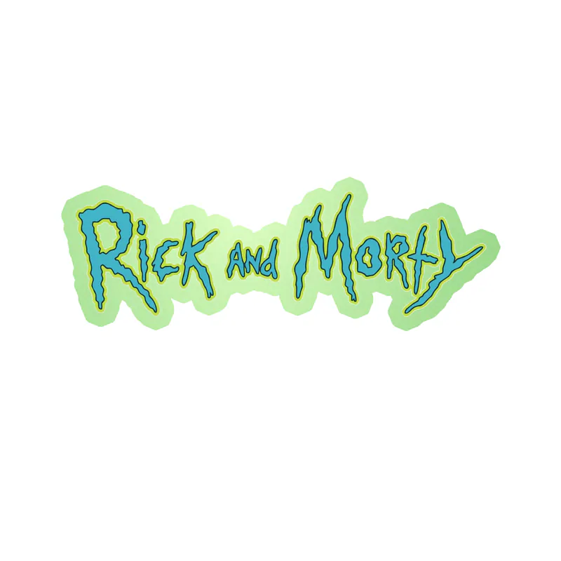 Rick And Morty - Glow in the Dark Vinyl Sticker - Custom Size