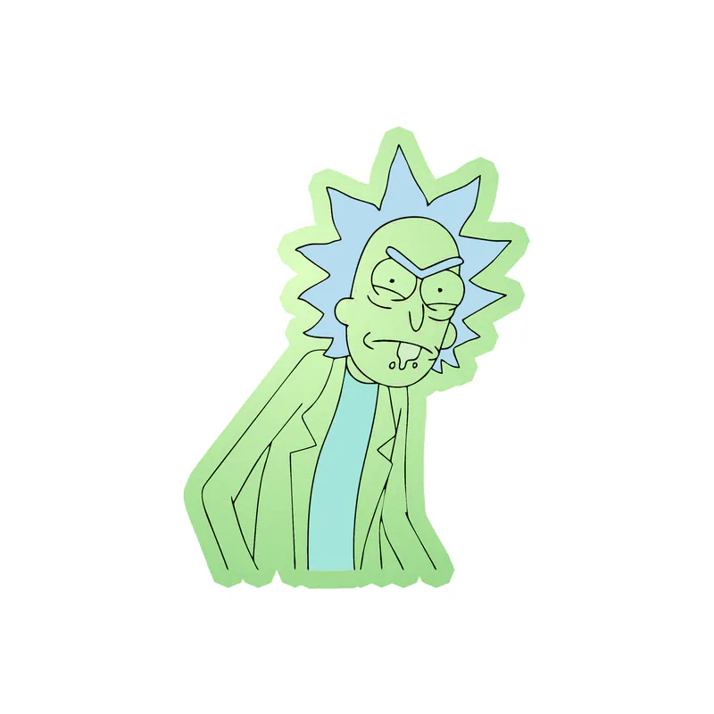 Rick And Morty - Glow in the Dark Vinyl Sticker - Custom Size