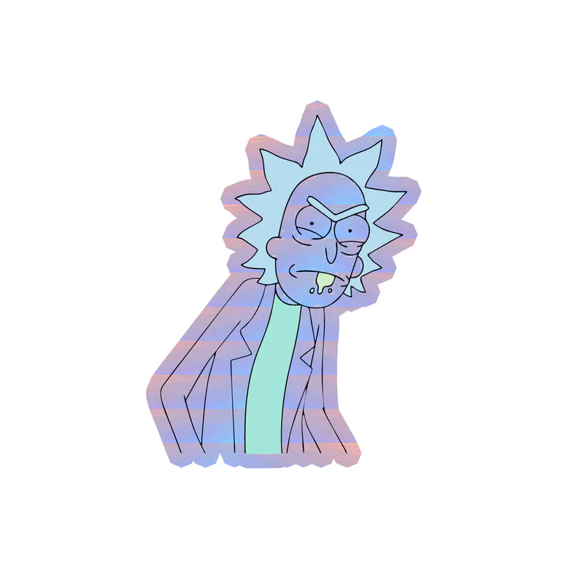 Rick And Morty - Holographic Vinyl Sticker - Custom Size