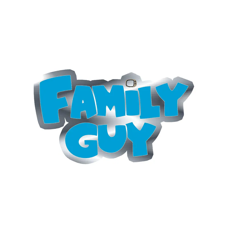 Family Guy - Silver Chrome Vinyl Sticker - Custom Size