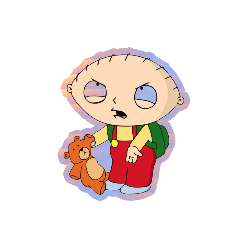 Family Guy - Holographic Vinyl Sticker - Custom Size