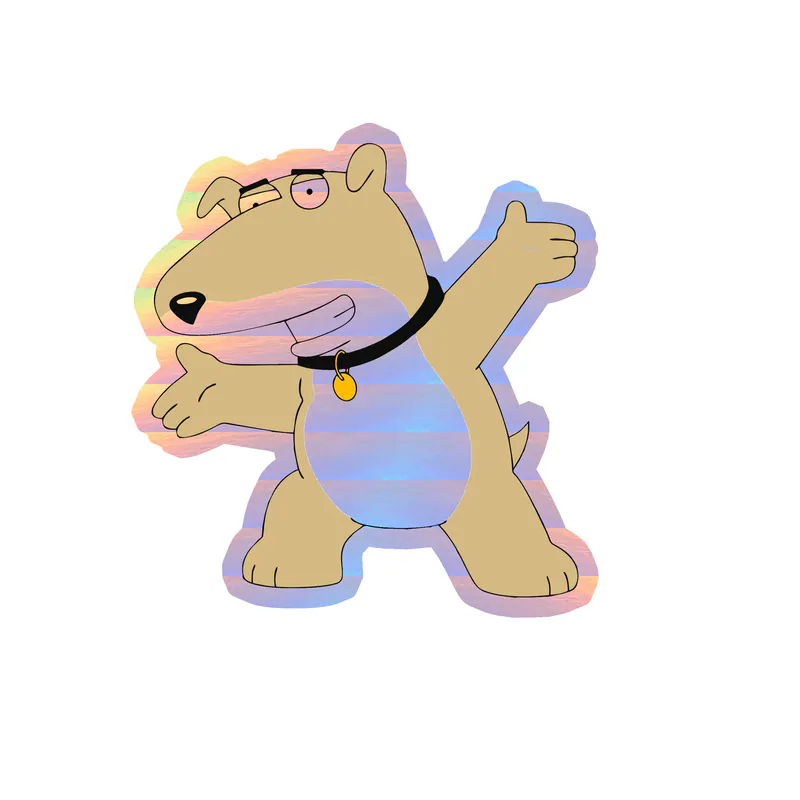Family Guy - Holographic Vinyl Sticker - Custom Size