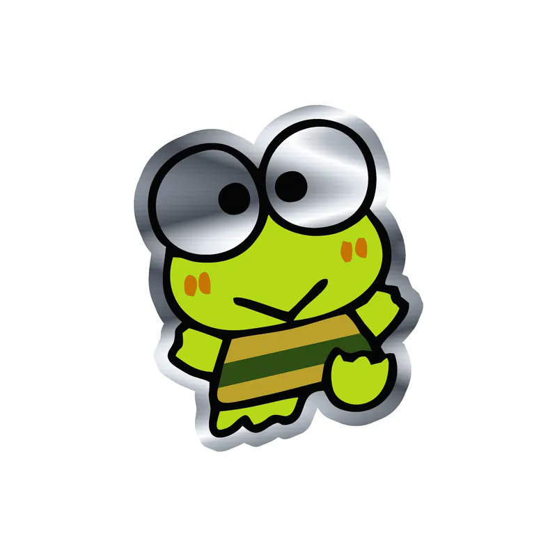 Hello Kitty  - Silver Chrome Vinyl Sticker - Custom Size