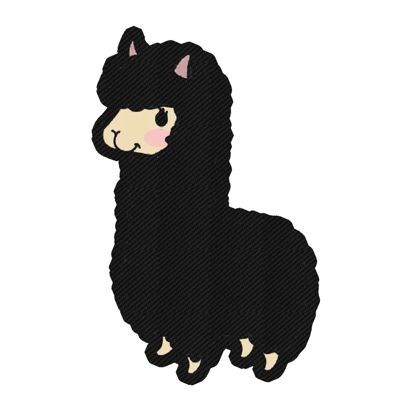 Llama Carbon Fiber Vinyl Decal - Custom Size