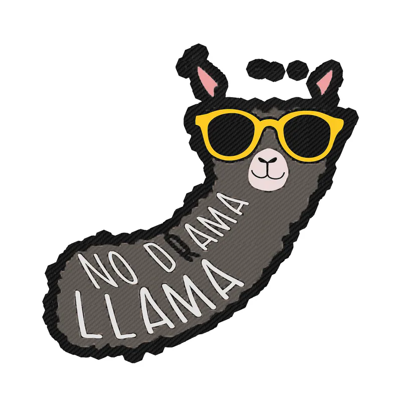 Llama Carbon Fiber Vinyl Decal - Custom Size