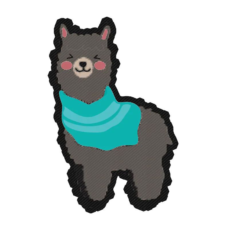 Llama Carbon Fiber Vinyl Decal - Custom Size