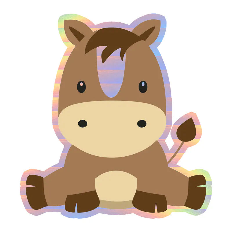 Baby Horse - Holographic Vinyl Decal