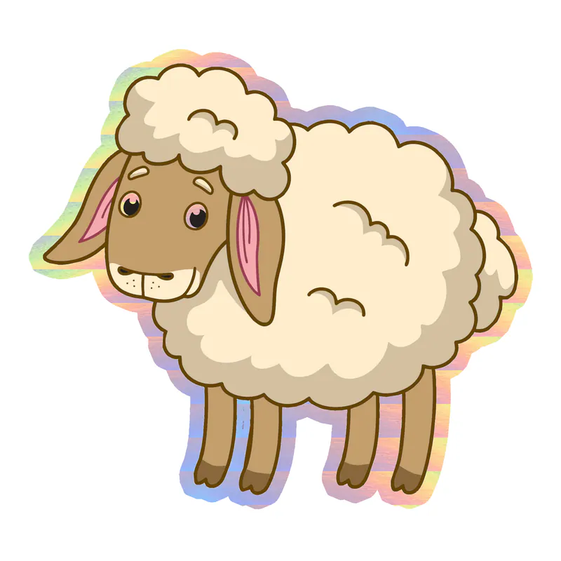 Sheep - Holographic Vinyl Decal