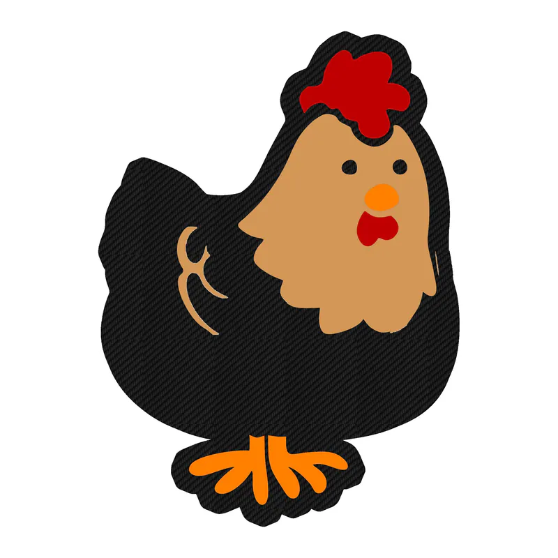Chicken - Carbon Fiber Vinyl Decal