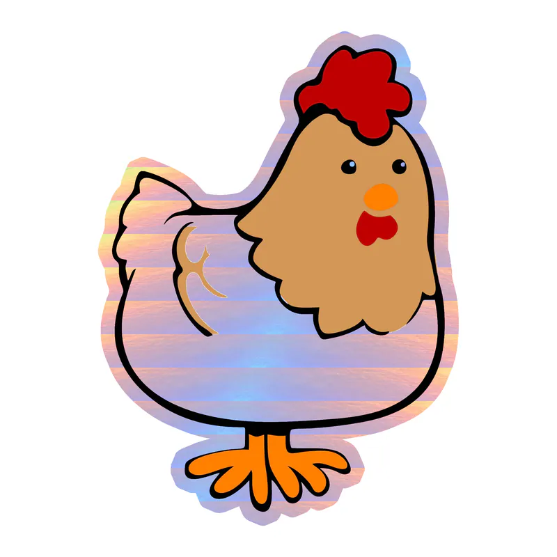 Chicken - Holographic Vinyl Decal