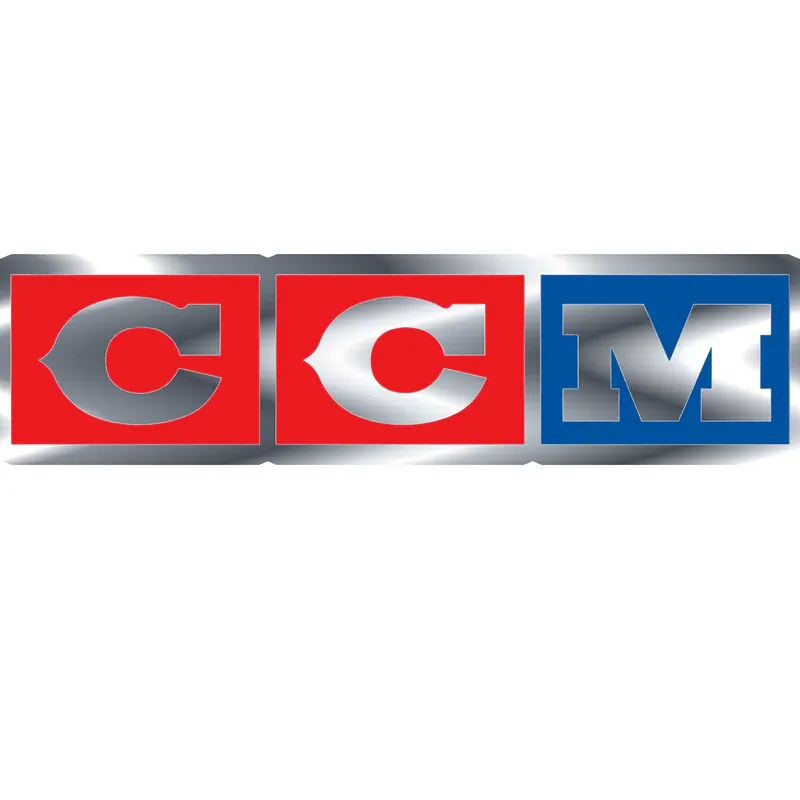 Custom for Dave- CCM - Silver Chrome Vinyl Sticker - Custom Size