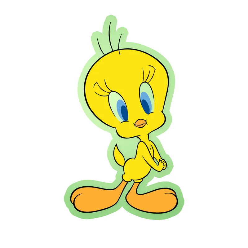 Looney Tunes - Tweety - Glow in the Dark Vinyl Sticker - Custom Size