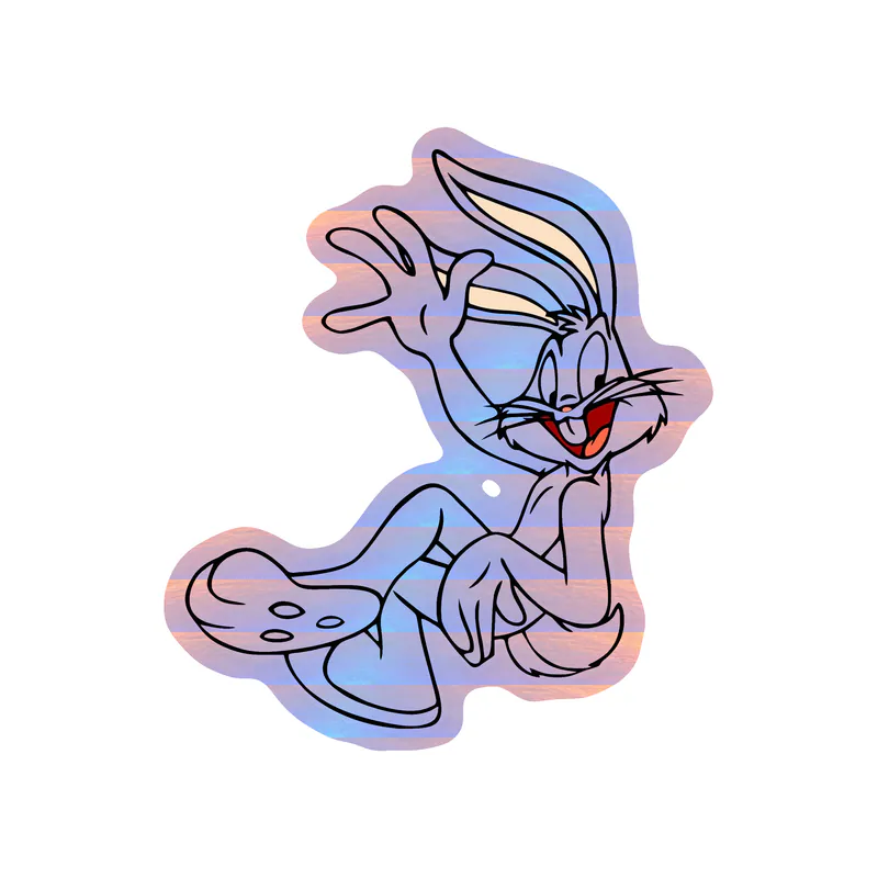 Looney Tunes - Bugs Bunny - Holographic Vinyl Sticker - Custom Size