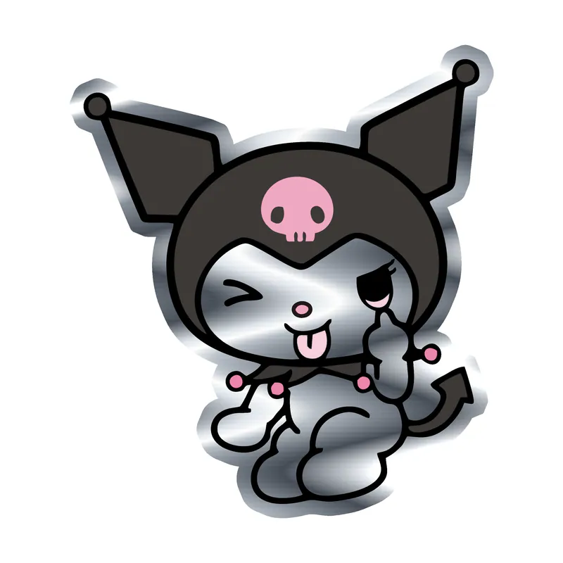 Kuromi Silver Chrome Vinyl Decal