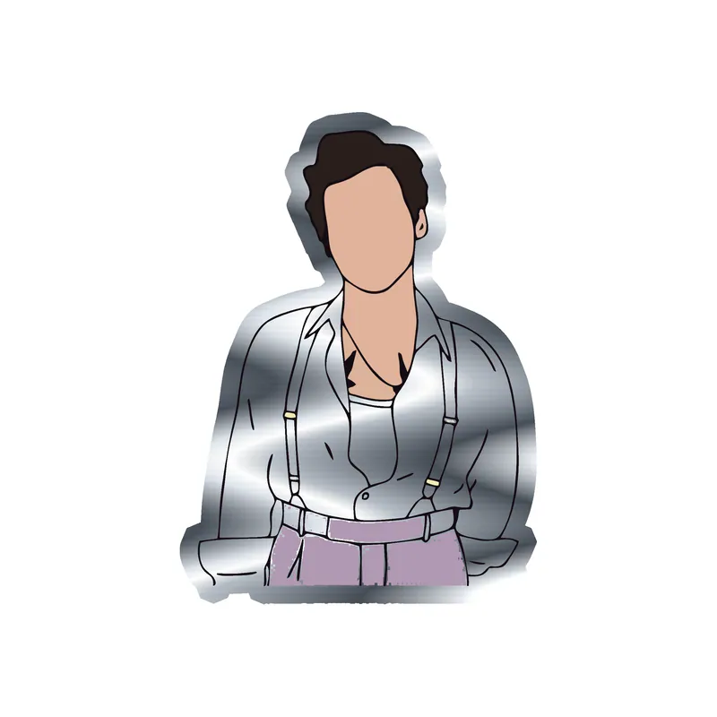Harry Styles Silver Chrome Vinyl Decal