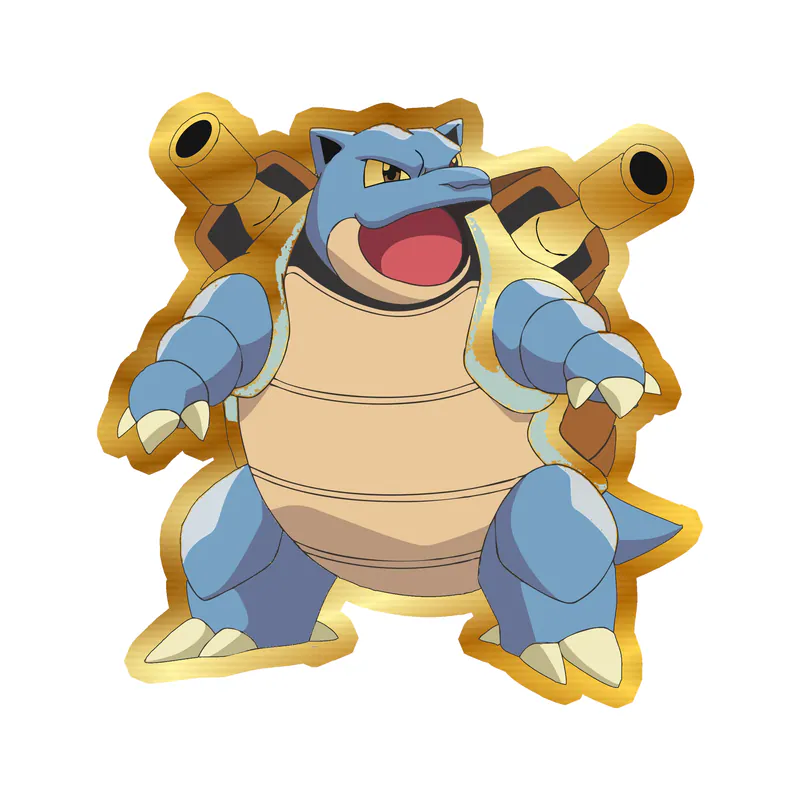Blastoise Gold Chrome Vinyl Decal
