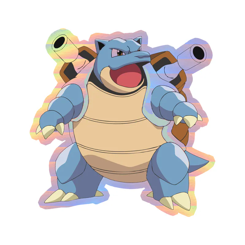 Blastoise Holographic Vinyl Decal