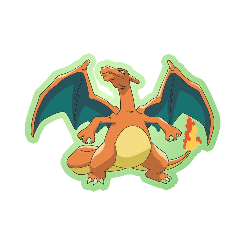 Charizard Glow in the Dark Vinyl Decal