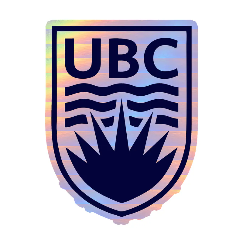 UBC - Holographic Vinyl Sticker - Custom Size