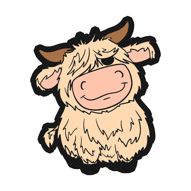 Cow - Carbon Fiber Vinyl Decal