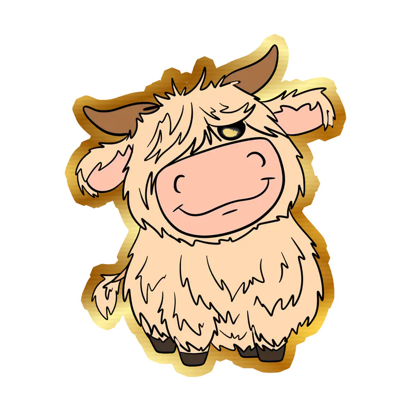 Cow - Gold Chrome Vinyl Decal