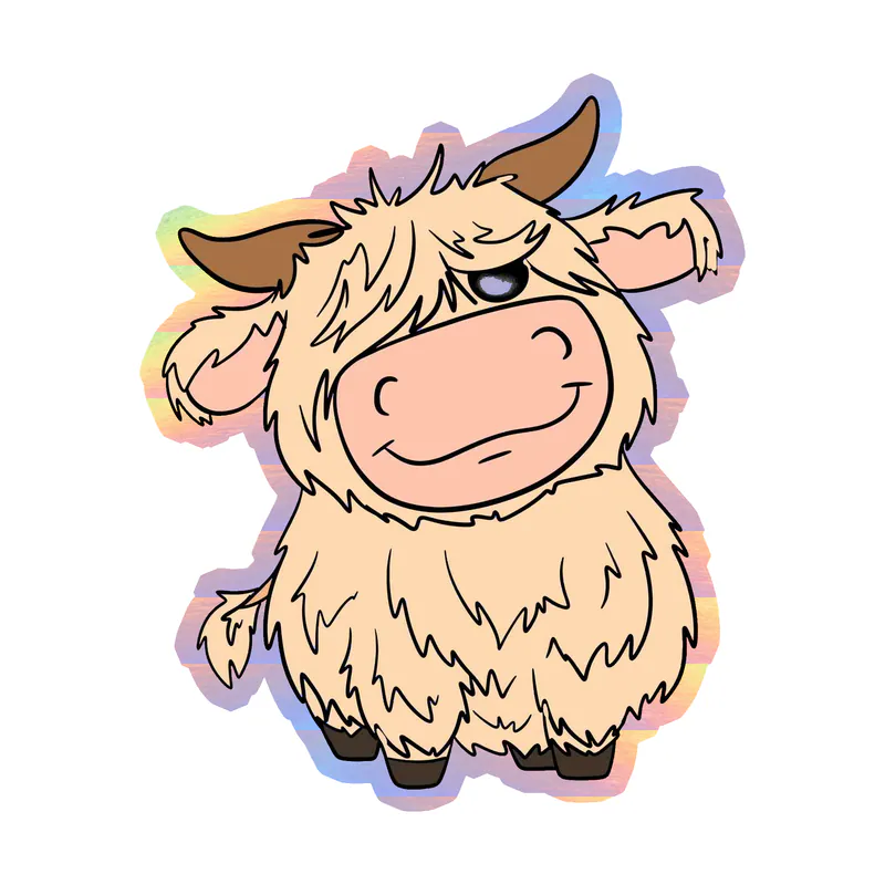 Cow - Holographic Vinyl Decal