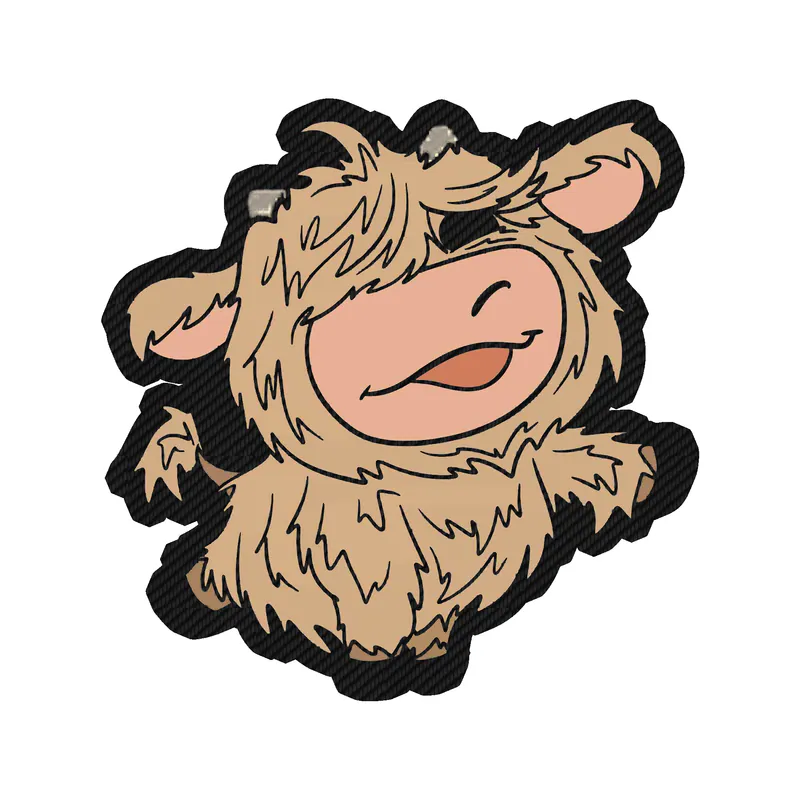 Cow - Carbon Fiber Vinyl Decal