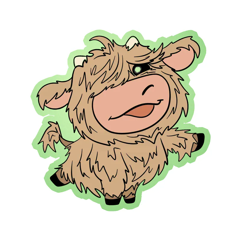 Cow - Glow in the Dark Vinyl Decal