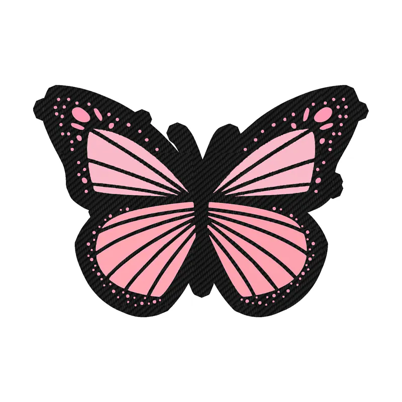 Butterfly - Carbon Fiber Vinyl Decal
