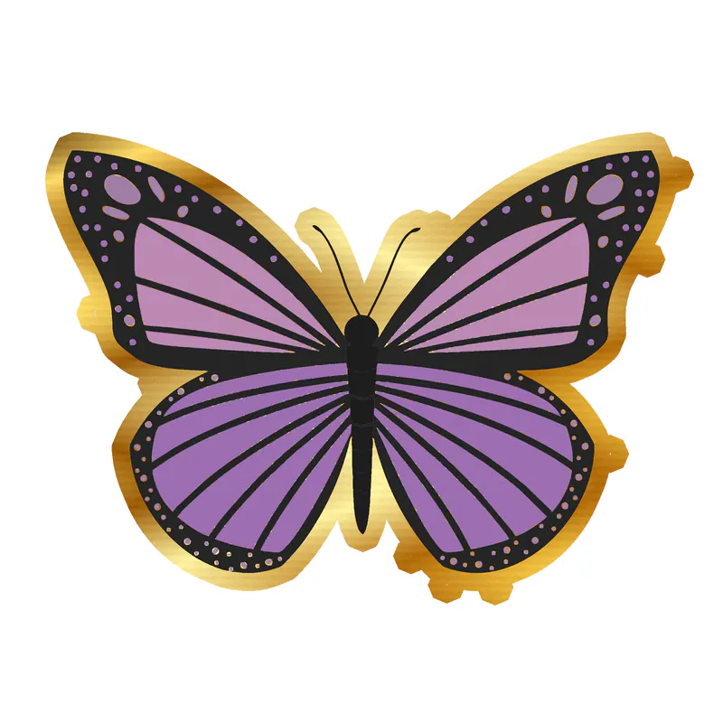 Butterfly - Gold Chrome Vinyl Decal