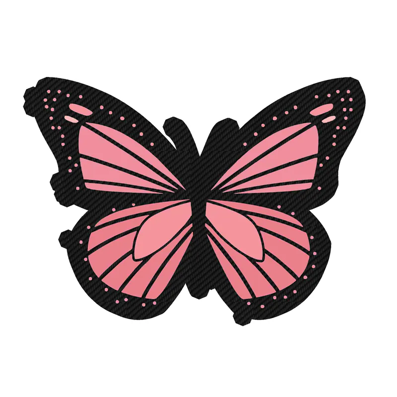 Butterfly - Carbon Fiber Vinyl Decal