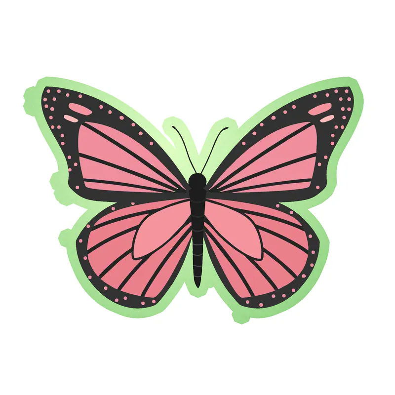 Butterfly - Glow in the Dark Vinyl Decal