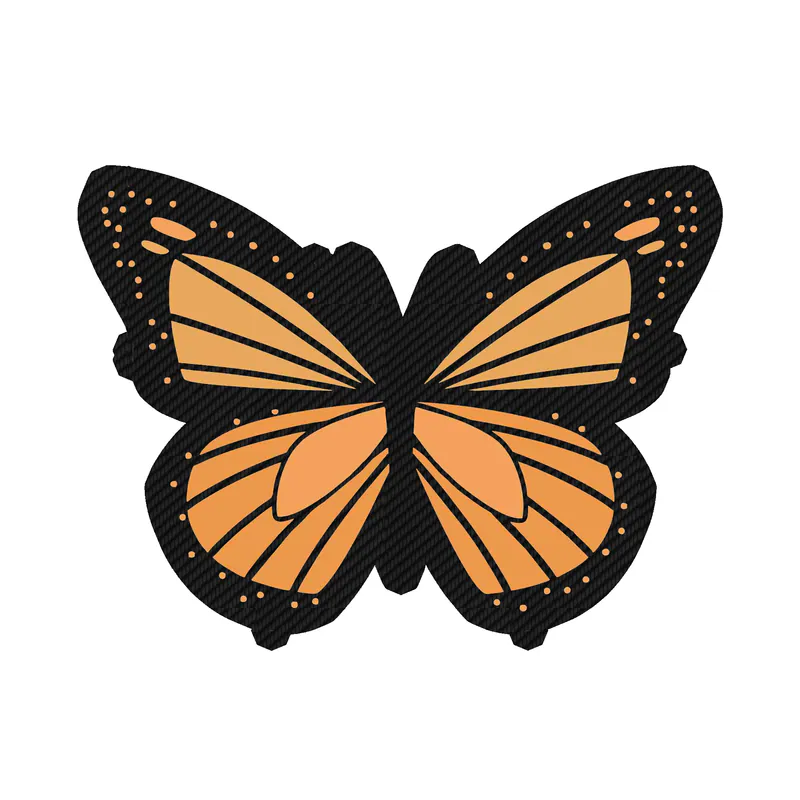 Butterfly - Carbon Fiber Vinyl Decal