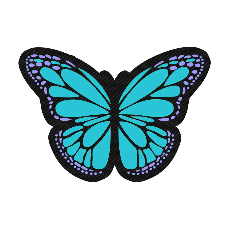 Butterfly - Carbon Fiber Vinyl Decal